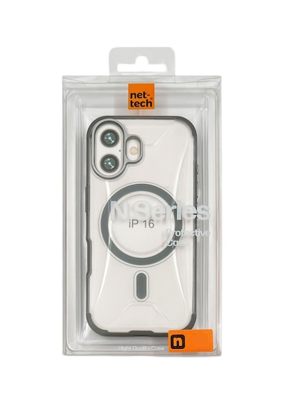 Nettech Apple Uyumlu iPhone 16 Wendell Magsafe Arka Koruma Kılıf - Siyah Siyah