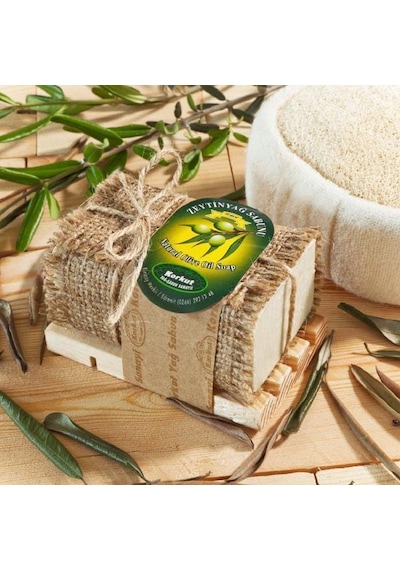 Korkut Olive Ahşap Sabunluklu Zeytinyağı Sabunu 180 G