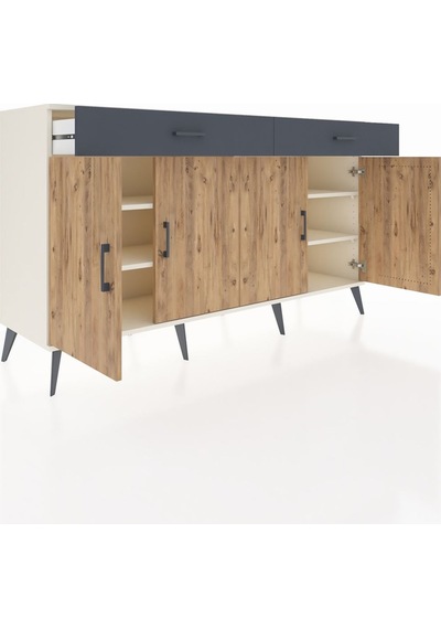 Hyperion Konsol 4 Raflı 2 Çekmeceli 4 Kapaklı 176x44x99 Aytaşı-ça Aytaşı-çam/antrasit Hyperion Konsol 4 Raflı 2 Çekmeceli 4 Kapaklı 176x44x99 Aytaşı-ça Aytaşı-çam/antrasit