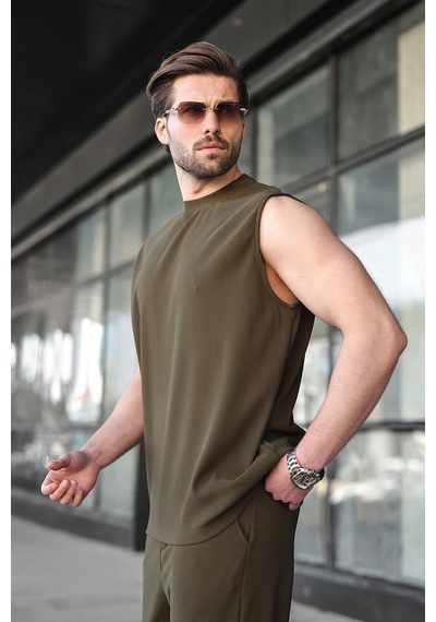 Madmext Haki Rahat Kesim Erkek Alt Üst Takım E7353 Haki