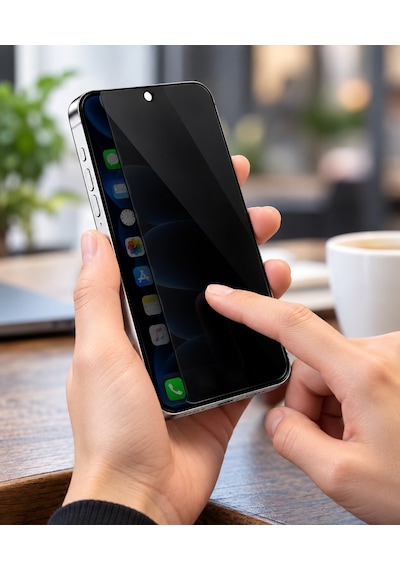 Spolo İphone 17 Air Hayalet Ekran Koruyucu 500cc Full Hd Large Arc Gizlilik Camı Darbe Ve Çizilme Koruyucu