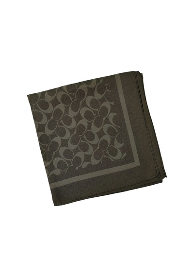 Mim Eşarp Işıl İpek - C Desen Siena Eşarp 100x100 Cm Kahve