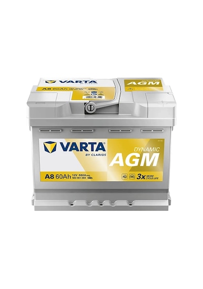12V 60 Ah Amper 680A Varta Akü Start-Stop Agm D52 - A8