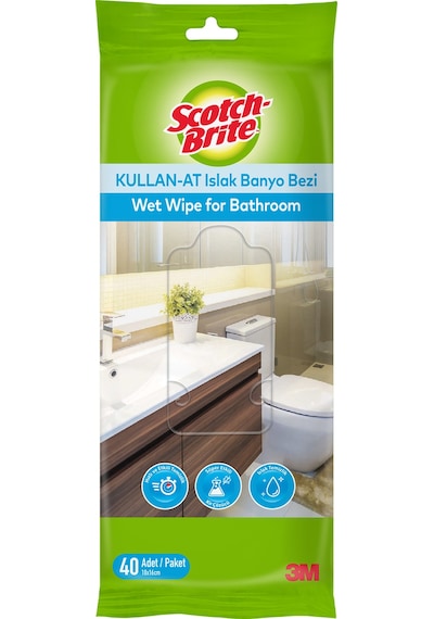 Scotch Brite Kullan-At Islak Banyo Bezi 40'lı