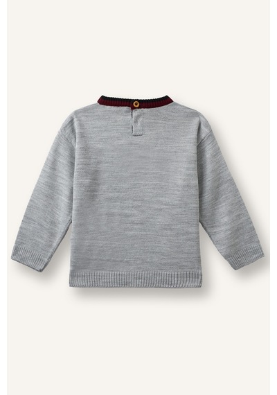 Defacto Oversize Basic Araba Desenli Kazak Erkek Bebek H9286a526wngr400 Gri-gr400