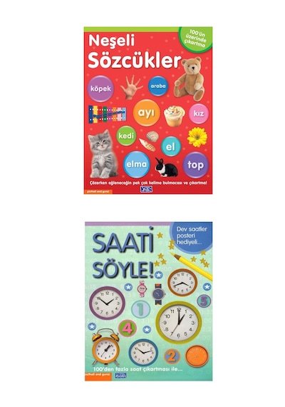 3-6 Yaş Çocuklar İçin Neşeli Sözcükler-saati Söyle 2 Kitap
