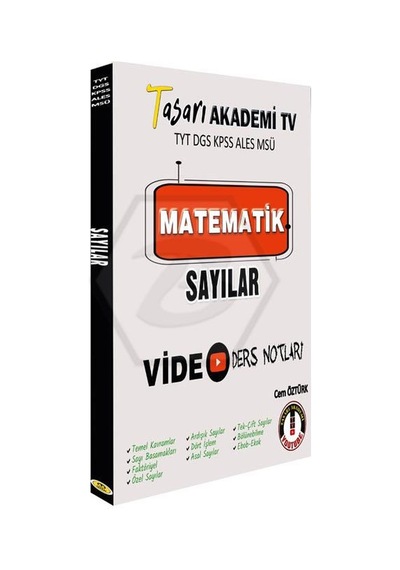 DGS ALES TYT Matematik Sayılar Video Ders Notları - Cem Öztürk - Tasarı Akademi