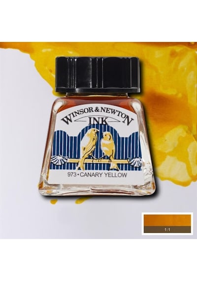 Winsor & Newton Çini Mürekkebi 14Ml - Canary Yellow