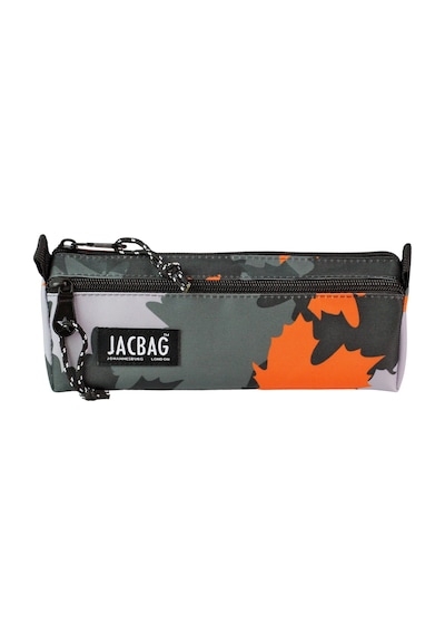 Jacbag Dual Prıme-çift Bölmeli Üçgen Tip Kalem Kutusu Dual Prime-turuncu Camoflora renkli