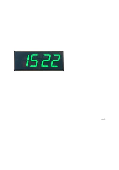 Dijital Led Duvar Ve Masa Saati - Yeşil Kasa Ölçüsü: 15x37 Cm