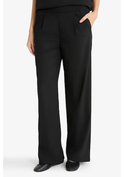 Defacto Regular Fit Cep Detaylı Geniş Paça Pantolon F5413ax25aubk81 Siyah