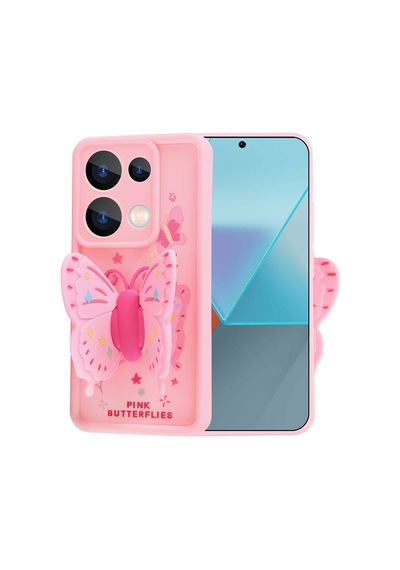 Zore Redmi Note 13 Pro 4g Kılıf Kamera Korumalı Figür Tasarımlı Msra Kapya Kapak - Pembe Açık Pembe Açık