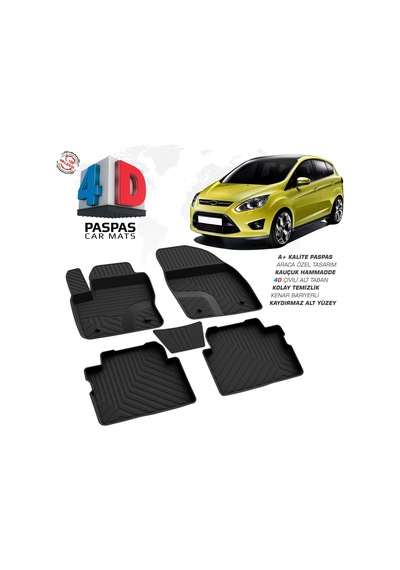 Ford C-max 4d Araca Özel Havuzlu Kauçuk Paspas 2011 Ve Üzeri