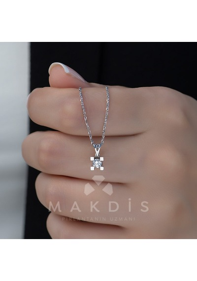 0.20 Karat Tektaş Pırlanta Kolye - Hrd Sertifikalı 97460963
