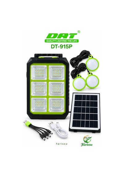 Dat Dt-915p 300w Solar Aydınlatma Seti Siyah