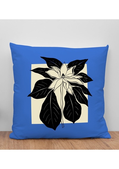Bk Gift Modern Art Tasarımlı Mavi Kırlent Yastık, Arkadaşa Hediye, Ev Dekorasyonu, Ev Hediyesi-2