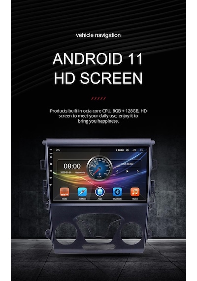 Ford Mondeo (2015-2020) Android 2 Gb + 32 Gb Rom Carplay Multimedya JAPON SERİ
