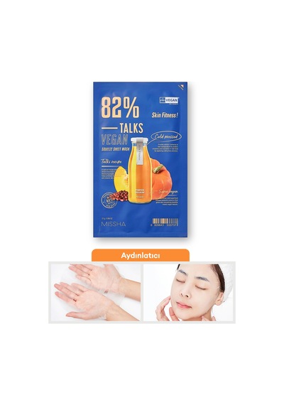 Missha Talks Vegan Squeeze Sheet Mask Bir Görünüm Sunan Vegan Yaprak Maske - Skin Fitness