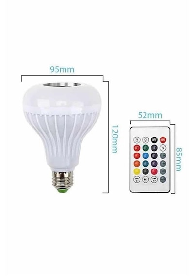 Hubrendy Tekno Bluetooth Hoparlör Akıllı Rgb Led Işık Renk Değiştirme Ses Bombası Ampül Görünümlü