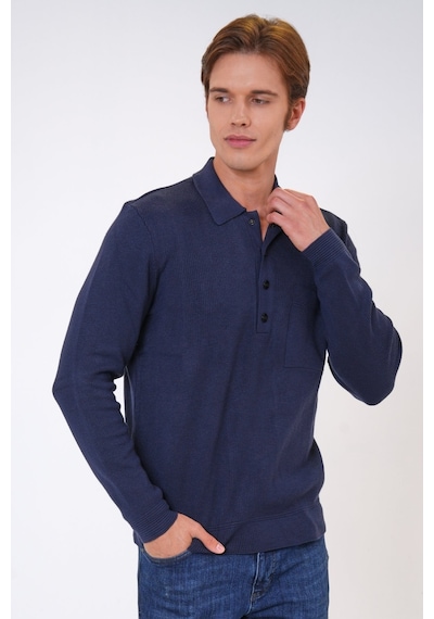 Back And Bond Lacivert Regular Fit Polo Yaka Cepli Triko-lacivert Lacivert