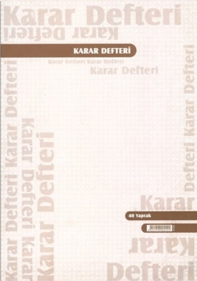 Özkan Karar Defteri Karton Kapak 40 Yaprak N11.1934