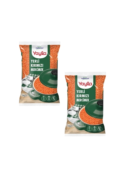 Yayla Yerli Kırmızı Mercimek 5 Kg X2