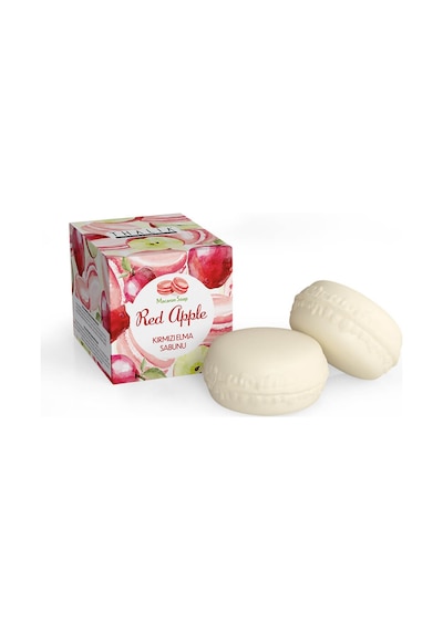 Thalia Kırmızı Elma Macaron Katı Bitkisel Sabun 100 G