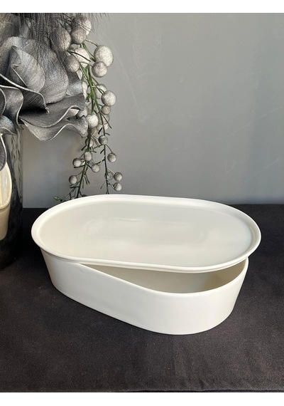 Pera 28 Cm Oval Kapaklı Fırın & Saklama Kabı Çok Renkli