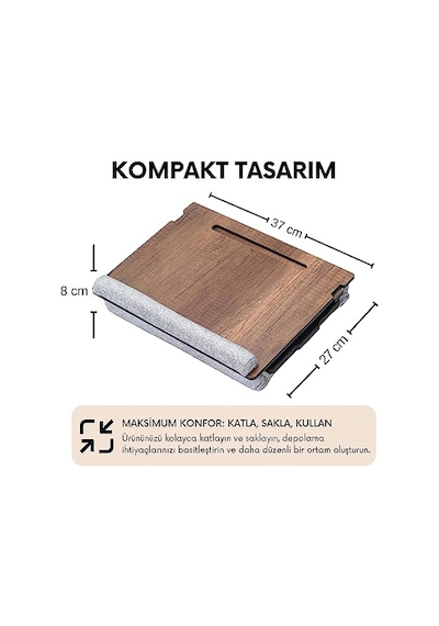 Ls051 Minderli Eğim Ayarlanabilir Mousepadli Laptop Sehpası