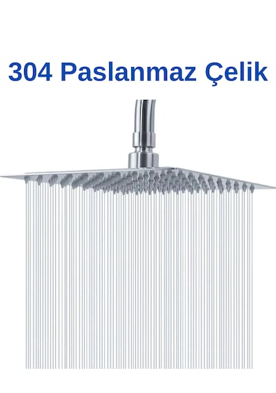 Tepe Duş Başlığı Faumix Kar01 Krom Kare Slim 304 Çelik 20x20 Cm Krom
