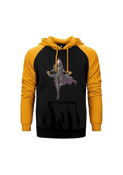 The Witcher Yennefer Sarı Renk Reglan Kol Kapşonlu Sweatshirt Sarı