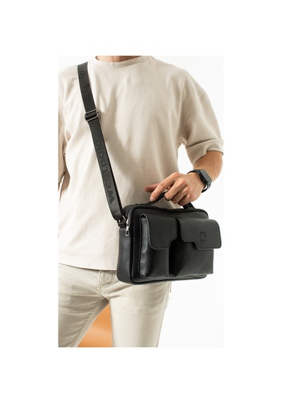 West Polo Westpolo Vegan Deri Tablet Evrak El Ve Omuz Mıknatıslı Kapaklı Unisex Postacı Çantası - Siyah