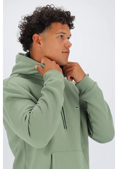 Lacoste Men's Classic Fit Kapüşonlu Yaka Organik Pamuk Erkek Sweatshirt Açık Yeşil