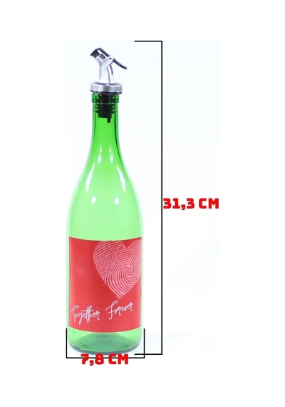 Sevgililer Günü Konseptli Sosluk Yeşil 750 Ml Akıtıcılı Together Forever Yeşil