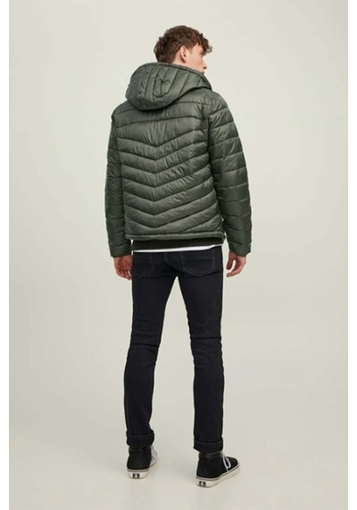 Jack & Jones Erkek Şişme Puffer Kapüşonlu Mont - 12211785 001