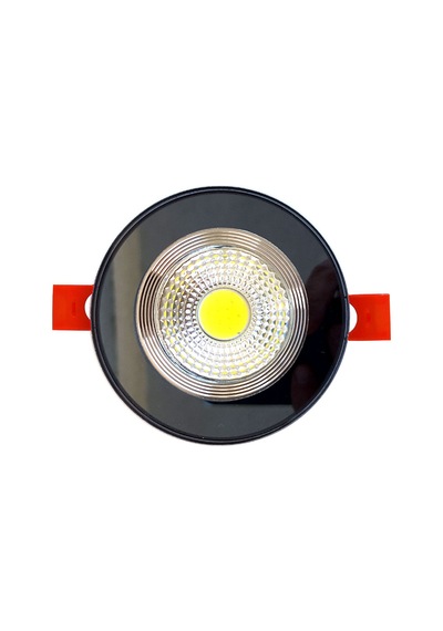 Füme Cam Yuvarlak Sıva Altı Led Spot Armatür İç Beyaz, Kenar Gün