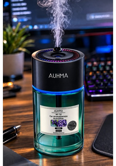 Auhma Af-10 Şarjlı Araç İçi Nemlendirici & Aromaterapi Difüzörü - Yıldız Projeksiyonlu, 120ml