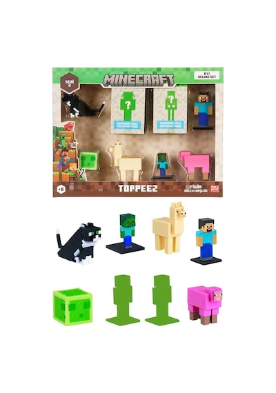 Minecraft 3d Toppeez 8 Pack Deluxe Box Set3