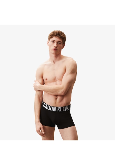 Calvin Klein Trunk 3'lü Erkek Siyah Logolu Boxer 026 000nb3608a Siyah