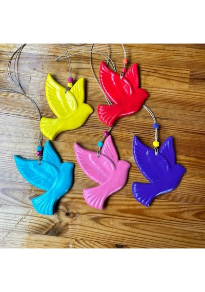 Dafniart Rengarenk Kuş Balkon Bahçe Duvar Süsü Kuşlu Dekor 10 Cm Çok Renkli Mavi 10 Cm Diğer