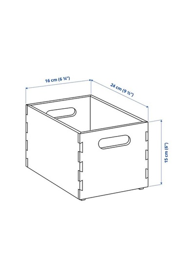 Ikea Uppdatera Saklama Kutusu, Bambu, 16x24x15 Cm Çok Renkli