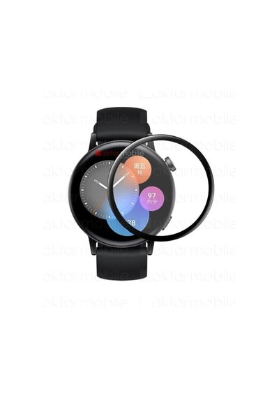 Watch Gt 3 42 Mm Ekran Koruyucu 3d Tam Kapatan Kavisli Ppma Nano Cam Tam Beyaz