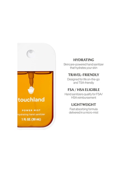 Touchland Nemlendirici Kokulu Temizleyici El Spreyi 3'lü Set