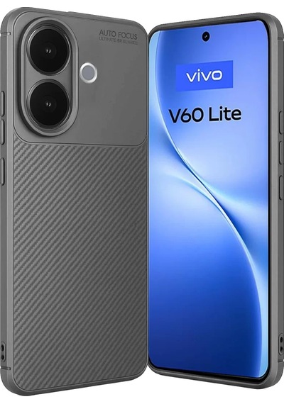 Newface Vivo V60 Lite Auto Focus Karbon Kapak - Gri