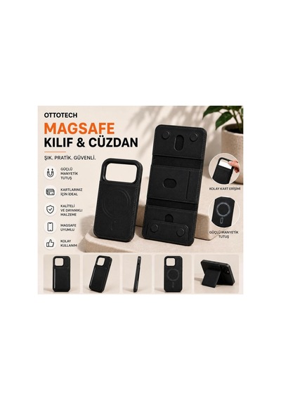 Magsafe Kılıflı Cüzdan Apple iPhone Uyumlu 16 Lacivert