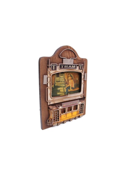 Vintage Fotoğraf Makinesi Temalı Dekoratif Çerçeve El Yapımı Ahşap & Metal Eskitme Duvar Dekoru