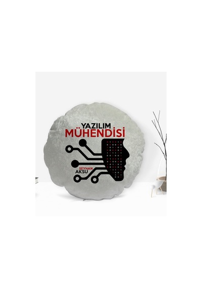 Kişiye Özel Isimli Yazılım Mühendisi Tasarımlı Dekoratif Kırlent (506502691)
