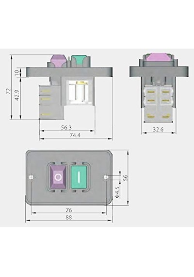 Bosch Uyumlu Pts 10 Şalter Switch 6 Pin 250 V