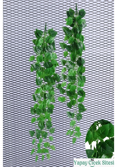 Yapay Çiçek Sitesi Yapay Islak Dokulu Filodendron Sarmaşığı 100 Cm - 2 Adet Yeşil
