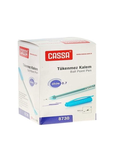 Cassa Tükenmez Kalem Slide 0.7 Mm Mavi 8730 Çok Renkli
